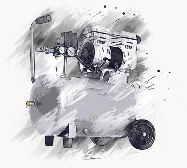 Güçlü hava kompresörü illüstrasyonuName