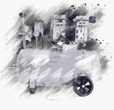 Güçlü hava kompresörü illüstrasyonuName