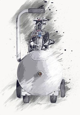 Güçlü hava kompresörü illüstrasyonuName