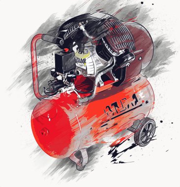 Güçlü hava kompresörü illüstrasyonuName