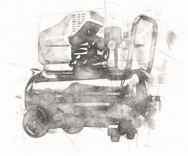 Güçlü hava kompresörü illüstrasyonuName