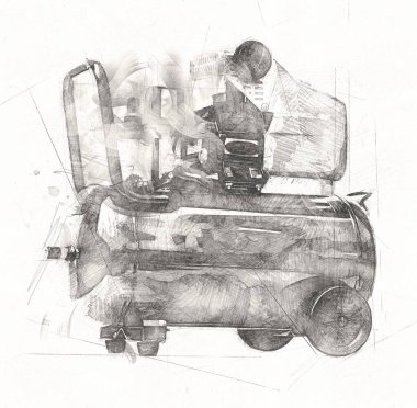 Güçlü hava kompresörü illüstrasyonuName