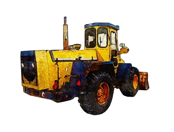 Loader Illustratie Kleur Kunst Vintage Tekening Retro Antiek — Stockfoto