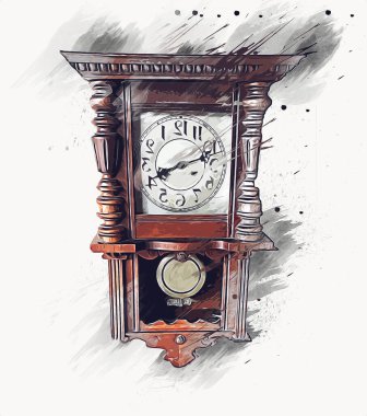 Eski antika klasik saatlerin eski kağıt arka plandaki tuşları.