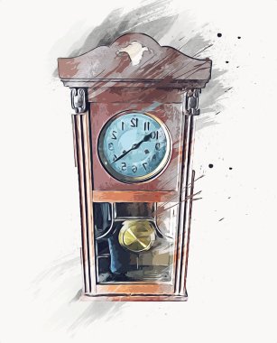 Eski antika klasik saatlerin eski kağıt arka plandaki tuşları.