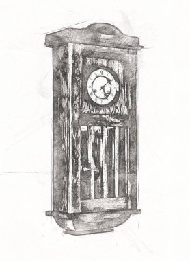 Eski antika klasik saatlerin eski kağıt arka plandaki tuşları.