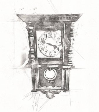 Eski antika klasik saatlerin eski kağıt arka plandaki tuşları.