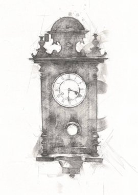 Eski antika klasik saatlerin eski kağıt arka plandaki tuşları.