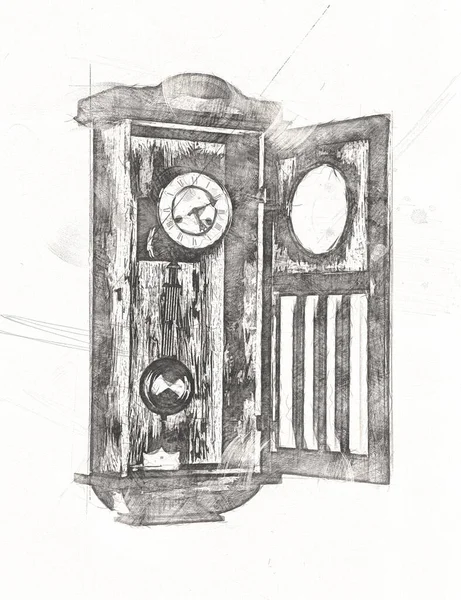 Eski antika klasik saatlerin eski kağıt arka plandaki tuşları.