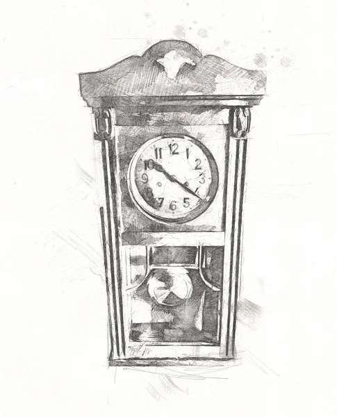 Eski antika klasik saatlerin eski kağıt arka plandaki tuşları.