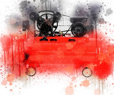 Güçlü hava kompresörü illüstrasyonuName