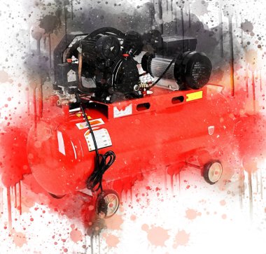 Güçlü hava kompresörü illüstrasyonuName