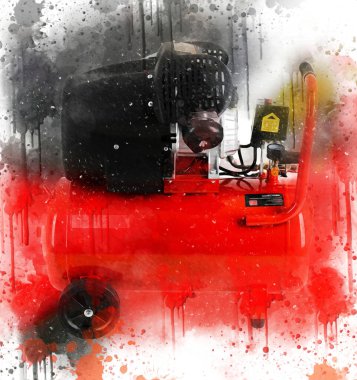 Güçlü hava kompresörü illüstrasyonuName