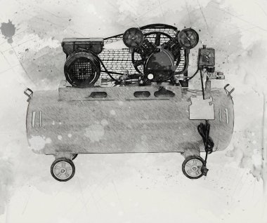 Güçlü hava kompresörü illüstrasyonuName