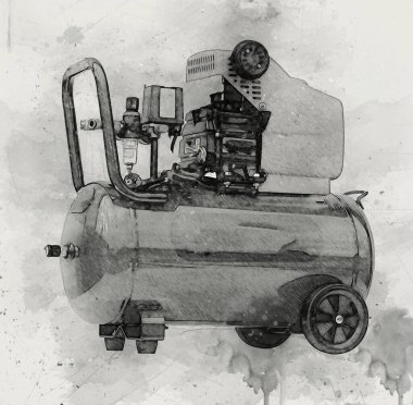 Güçlü hava kompresörü illüstrasyonuName