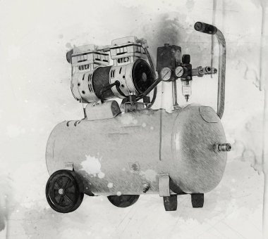 Güçlü hava kompresörü illüstrasyonuName