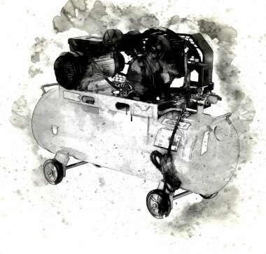 Güçlü hava kompresörü illüstrasyonuName