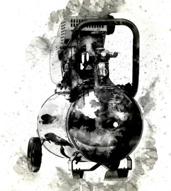 Güçlü hava kompresörü illüstrasyonuName