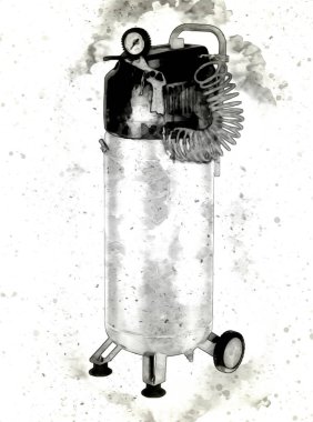 Güçlü hava kompresörü illüstrasyonuName