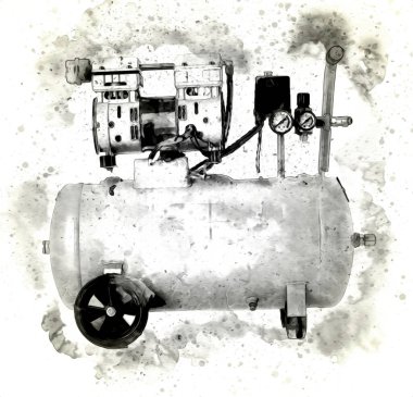 Güçlü hava kompresörü illüstrasyonuName
