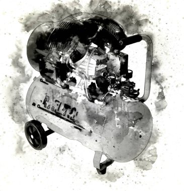 Güçlü hava kompresörü illüstrasyonuName