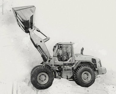 Yükleyici illüstrasyon renk sanatı antika çizimi