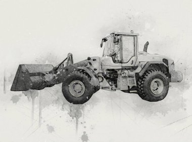 Yükleyici illüstrasyon renk sanatı antika çizimi