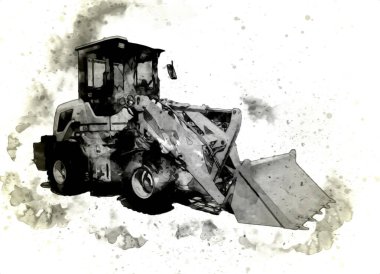 Yükleyici illüstrasyon renk sanatı antika çizimi