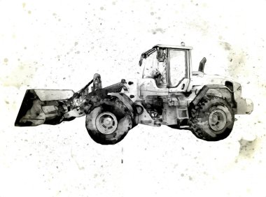 Yükleyici illüstrasyon renk sanatı antika çizimi