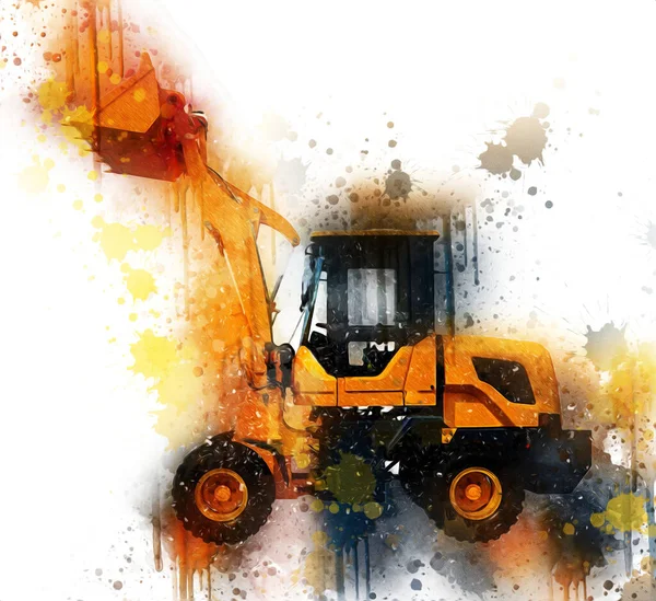 Loader Illustratie Kleur Kunst Vintage Tekening Retro Antiek — Stockfoto