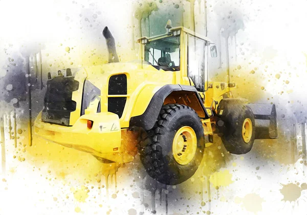 Loader Illustratie Kleur Kunst Vintage Tekening Retro Antiek — Stockfoto