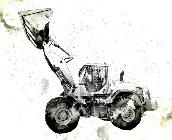 Yükleyici illüstrasyon renk sanatı antika çizimi