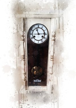 Eski antika klasik saatlerin eski kağıt arka plandaki tuşları.