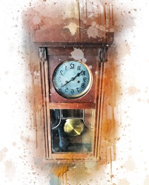 Eski antika klasik saatlerin eski kağıt arka plandaki tuşları.