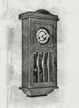 Eski antika klasik saatlerin eski kağıt arka plandaki tuşları.