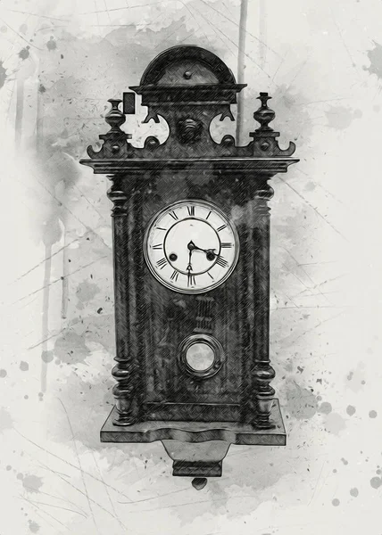 Dials Old Antique Classic Clocks Vintage Paper Background — Stock Photo, Image