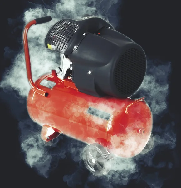 Krachtige Lucht Compressor Illustratie Tekening Schets Vintage Retro — Stockfoto