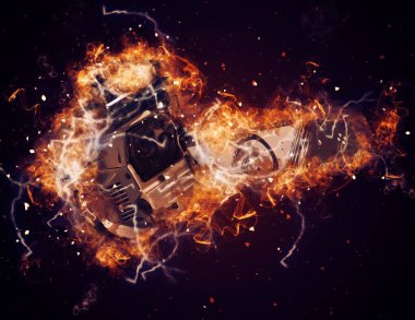 Zincirli testere çizimi, eskiz, antika, antika...