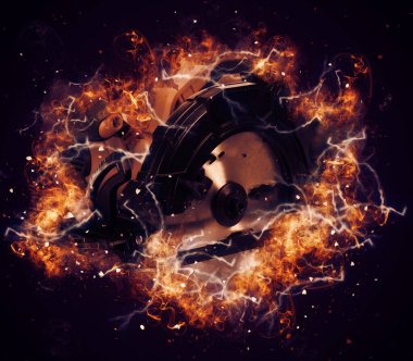 Dairesel testere çizim sanatı eskiz antika vintage