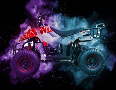 ATV Dörtlü Bisiklet, Her Arazi Aracı, kırpma yolu sanat çizimi klasik çizimi