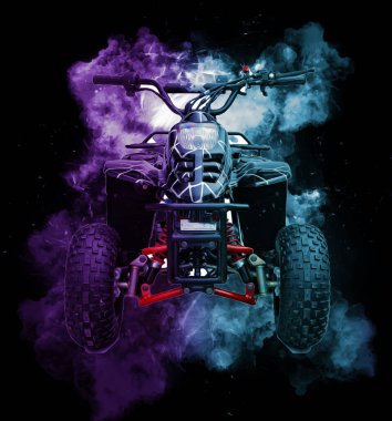 ATV Dörtlü Bisiklet, Her Arazi Aracı, kırpma yolu sanat çizimi klasik çizimi