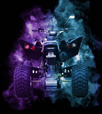 ATV Dörtlü Bisiklet, Her Arazi Aracı, kırpma yolu sanat çizimi klasik çizimi