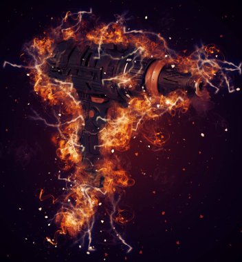 Matkap ucu ile kablosuz matkap aynı zamanda vida silah sanat çizimi çizim çizimi olarak çalışır