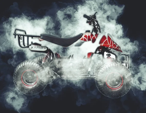 Atv Quad Bike All Terrain Vehicle Clipping Path Art Illustration — Stock Photo, Image