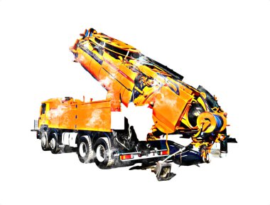 Büyük bir benzin deposu yol alıyor. Resim, antika, antika.