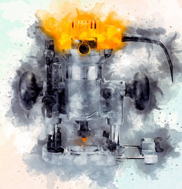 Bir seyyar değirmen makinesi büyük bir çark yapar.