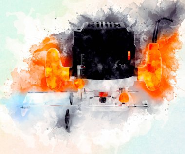 Bir seyyar değirmen makinesi büyük bir çark yapar.