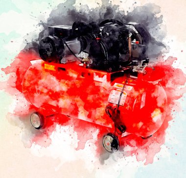 Güçlü hava kompresörü illüstrasyonuName