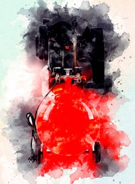 Güçlü hava kompresörü illüstrasyonuName