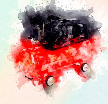 Güçlü hava kompresörü illüstrasyonuName